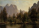 Albert Bierstadt Cathedral Rocks, Yosemite Valley painting